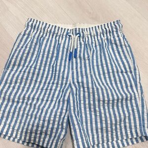 Cat & Jack Blue and White Swim Trunks with Nautical Stripes